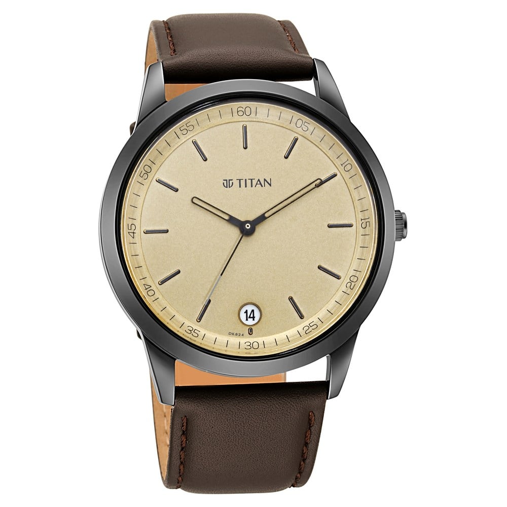 Titan 1806NL02 Men's Analog Leather Strap Watch | Original Titan Watch Bangladesh | Style Merchandise