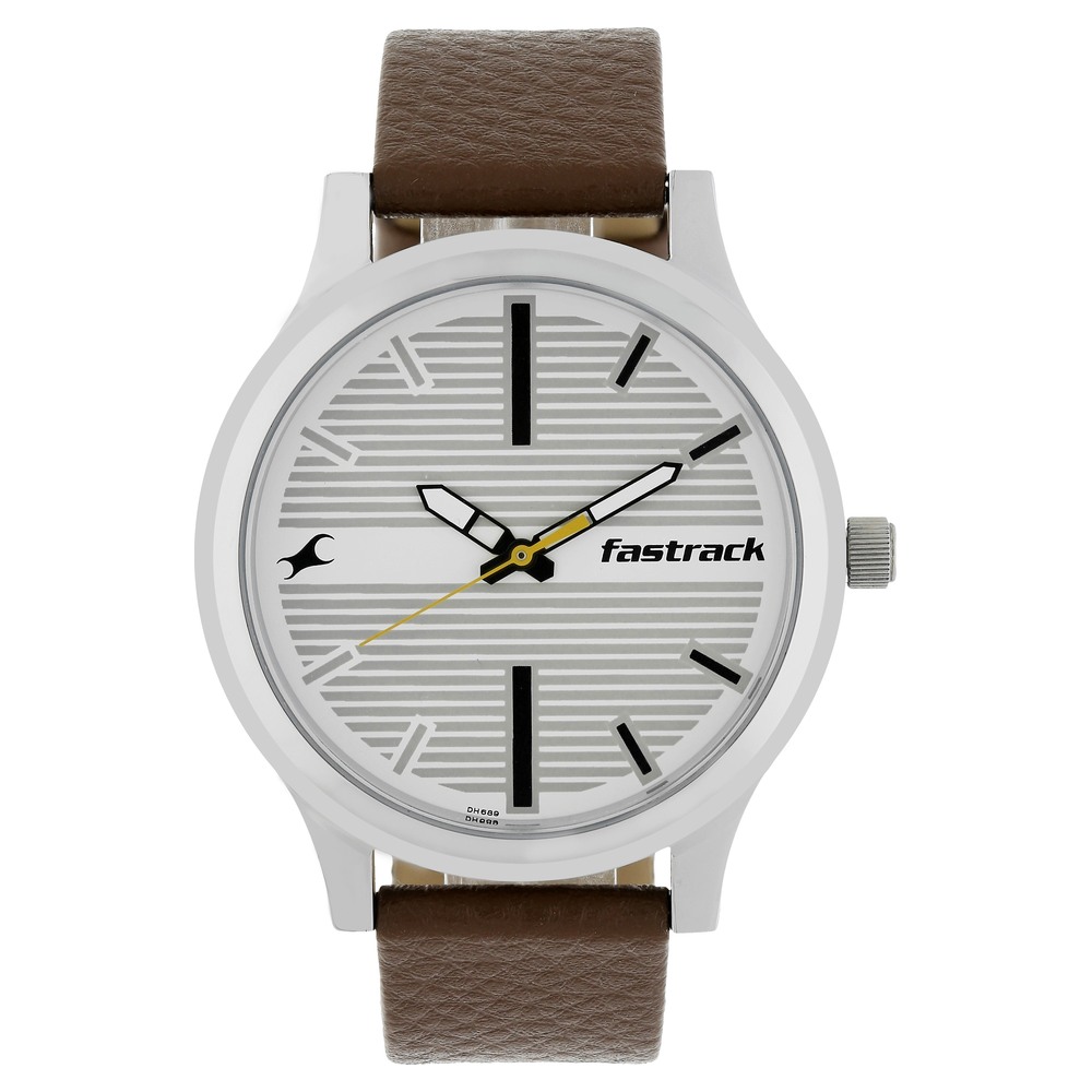 Fastrack 38051SL01 Analog Men's Watch with Leather Strap | Quartz Movement | Style Merchandise